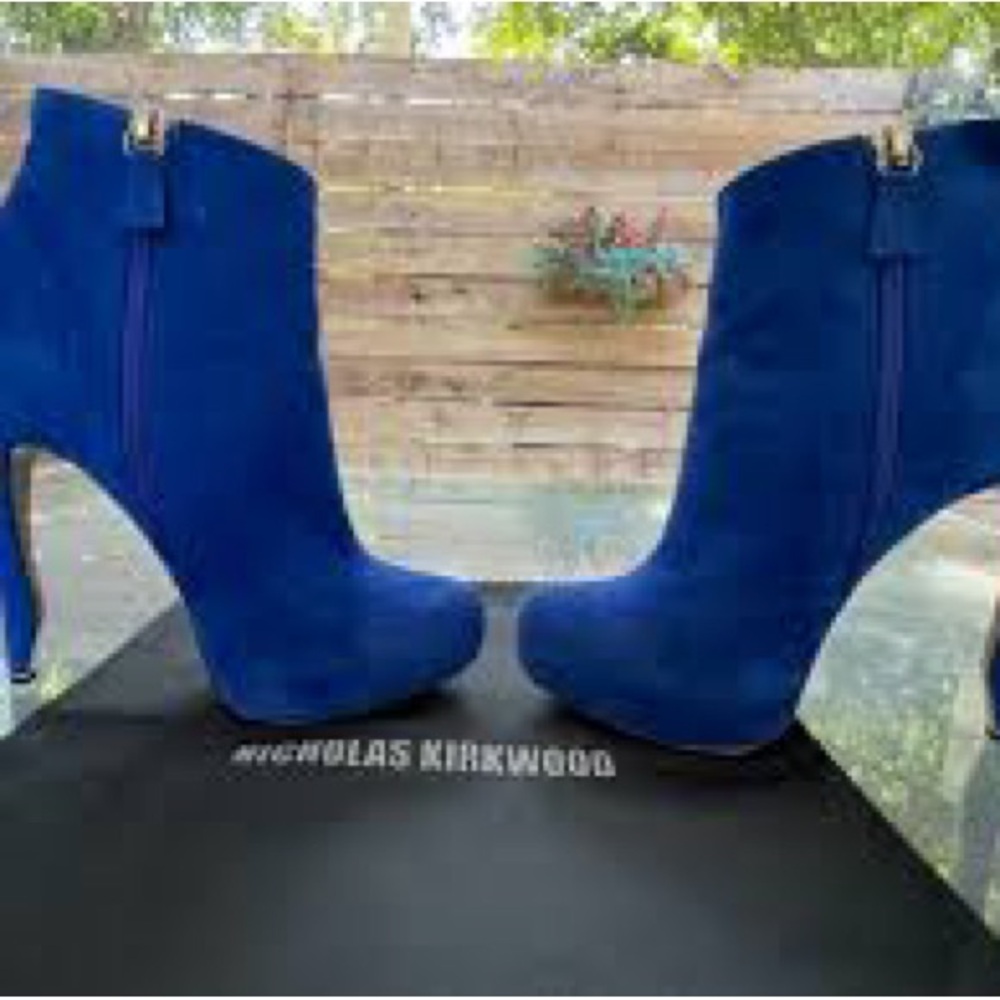 Nicholas Kirkwood Vibrant Blue Ankle Booties
